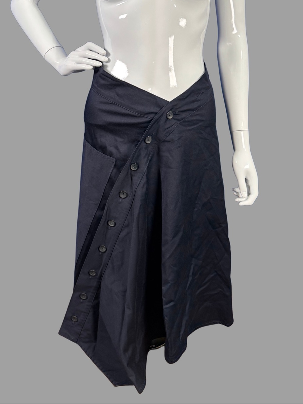 NWT Kúbelik Asymmetric One Size Button-Front Navy Women’s Skirt
